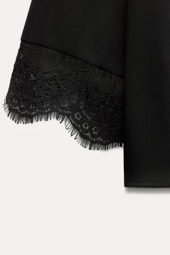 Online BLUSA MANGA ENCAJE Mujer Camisas / Blusas