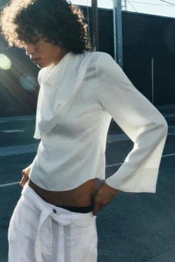 Hot BLUSA PAÑUELO ZW COLLECTION Mujer Camisas / Blusas