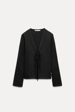 Hot BLUSA PESPUNTES LAZADAS ZW COLLECTION Mujer Camisas / Blusas