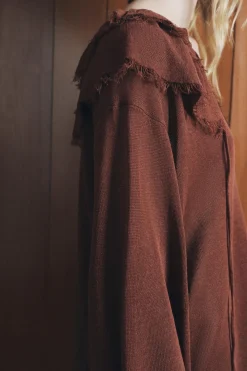 Sale BLUSA PUNTO VOLANTES Mujer Cárdigan / Jerséis|Punto