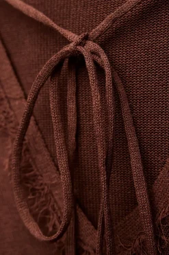 Sale BLUSA PUNTO VOLANTES Mujer Cárdigan / Jerséis|Punto