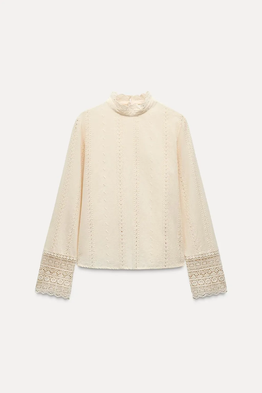 Discount BLUSA ROMÁNTICA GUIPUR Mujer Camisas / Blusas