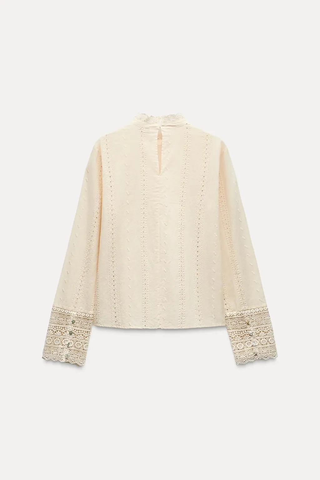 Discount BLUSA ROMÁNTICA GUIPUR Mujer Camisas / Blusas