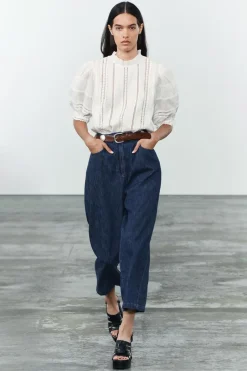 Sale BLUSA ROMÁNTICA PUNTILLA ZW COLLECTION Mujer Camisas / Blusas