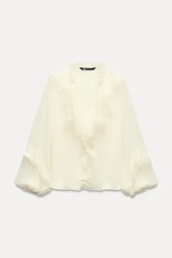 Sale BLUSA ROMÁNTICA VOLANTES Mujer Camisas / Blusas