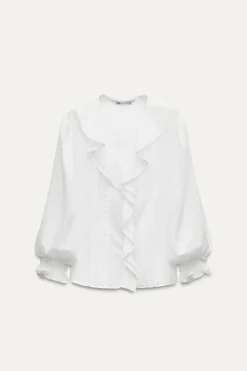 Outlet BLUSA ROMÁNTICA VOLANTES ZW COLLECTION Mujer Camisas / Blusas