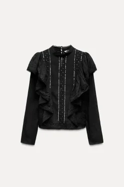 Outlet BLUSA ROMÁNTICA VOLANTES ZW COLLECTION Mujer Camisas / Blusas