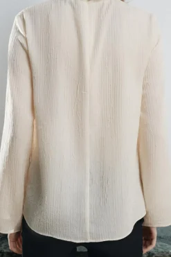 Clearance BLUSA SEMITRANSPARENTE EFECTO ARRUGADO ZW COLLECTION Mujer Camisas / Blusas