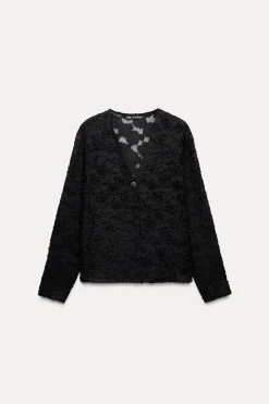 Discount BLUSA TEXTURA BOTÓN DORADO Mujer Camisas / Blusas