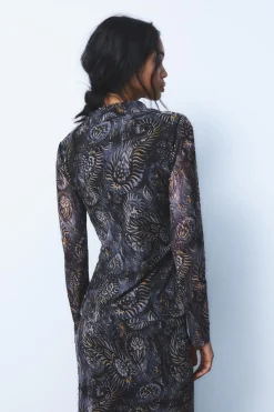 Online BLUSA TUL ESTAMPADO Mujer Camisas / Blusas