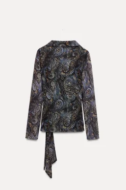 Online BLUSA TUL ESTAMPADO Mujer Camisas / Blusas