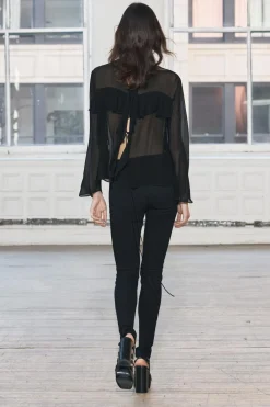 Hot BLUSA VOLANTE Mujer Camisas / Blusas