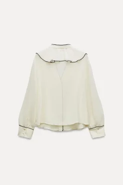 Best BLUSA VOLANTE VIVOS CONTRASTE Mujer Camisas / Blusas