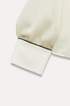 Best BLUSA VOLANTE VIVOS CONTRASTE Mujer Camisas / Blusas