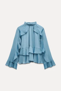 New BLUSA VOLANTES Mujer Camisas / Blusas