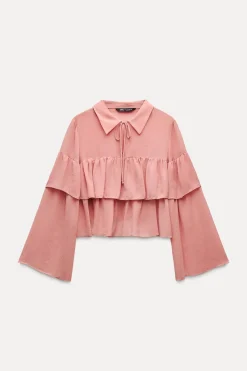 Online BLUSA VOLANTES Mujer Camisas / Blusas