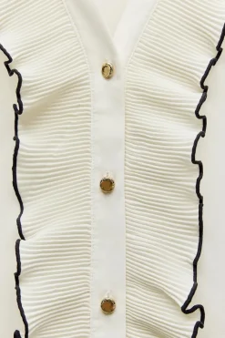 New BLUSA VOLANTES PLISADOS Mujer Camisas / Blusas