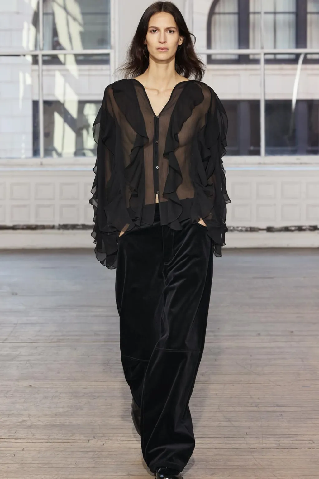 Discount BLUSA VOLANTES ZW COLLECTION Mujer Camisas / Blusas