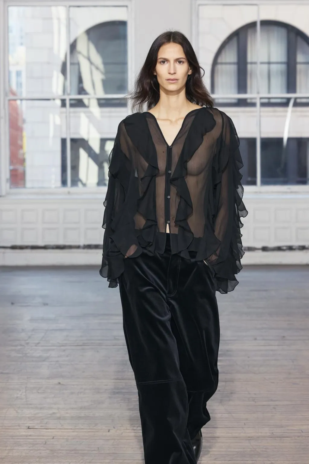 Discount BLUSA VOLANTES ZW COLLECTION Mujer Camisas / Blusas