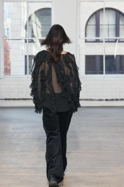 Discount BLUSA VOLANTES ZW COLLECTION Mujer Camisas / Blusas