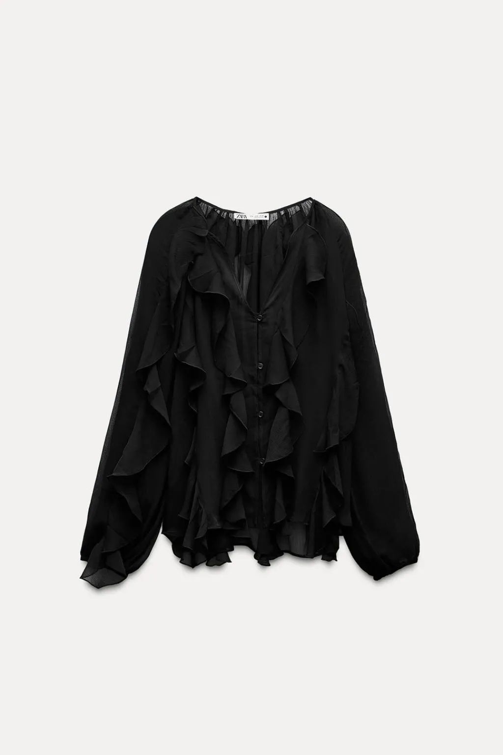 Discount BLUSA VOLANTES ZW COLLECTION Mujer Camisas / Blusas