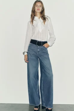 New BLUSA VOLANTES ZW COLLECTION Mujer Camisas / Blusas