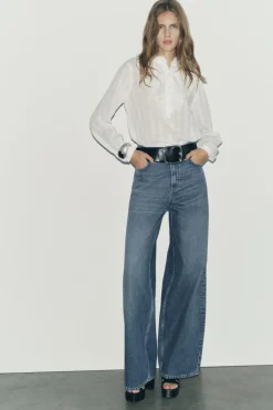 New BLUSA VOLANTES ZW COLLECTION Mujer Camisas / Blusas