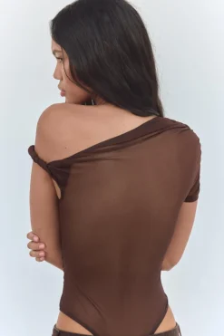 Hot BODY ASIMÉTRICO NUDO Mujer Tops / Bodies