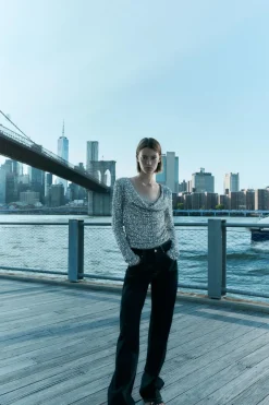 New BODY DRAPEADO LENTEJUELAS Mujer Tops / Bodies