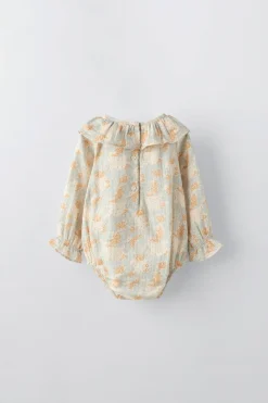 Niños ZARA 0 - 6 Meses·Bodies / Camisas|6 - 18 Meses·Conjuntos<BODY FLORES