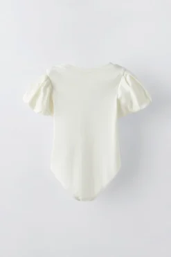 Niños ZARA 6 - 14 Años·Camisetas<BODY MANGA ABULLONADA