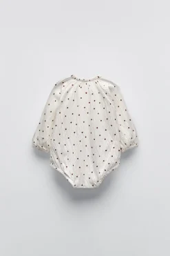Niños ZARA 0 - 6 Meses·Bodies / Camisas|0 - 6 Meses·Camisetas<BODY TEXTURA TOPITOS