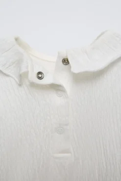 Niños ZARA 0 - 6 Meses·Bodies / Camisas|0 - 6 Meses·Básicos<BODY TEXTURA VOLANTE