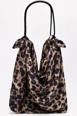 Sale BOLSO EFECTO SATINADO ESTAMPADO ANIMAL Mujer Accesorios / Bisuteria