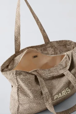 Niños ZARA 6 - 14 Años·Bolsos / Mochilas<BOLSO SHOPPER ANIMAL PRINT