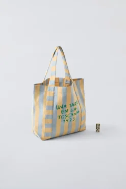 Niños ZARA 1½ - 6 Años·Bolsos / Mochilas|1½ - 6 Años·Bolsos / Mochilas<BOLSO SHOPPER RAYAS