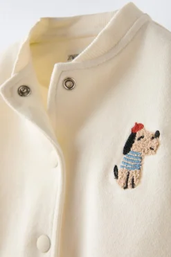 Niños ZARA 0 - 6 Meses·Sacos / Buzos|6 - 18 Meses·Abrigos / Buzos<BOMBER BORDADO PERRO