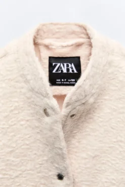 Niños ZARA 6 - 14 Años·Abrigos<BOMBER BOUCLÉ BOLSILLOS