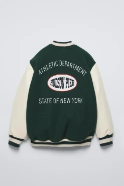 Niños ZARA 6 - 14 Años·Abrigos<BOMBER COMBINADA PIEL VARSITY