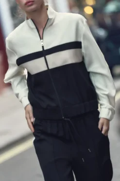 Online BOMBER CREMALLERA BANDA LATERAL Mujer Chaquetas / Cazadoras