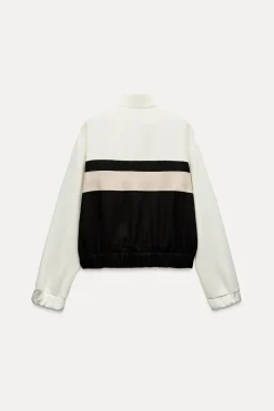 Online BOMBER CREMALLERA BANDA LATERAL Mujer Chaquetas / Cazadoras