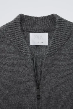 Niños ZARA 6 - 14 Años·Punto<BOMBER CREMALLERA PUNTO CON LANA