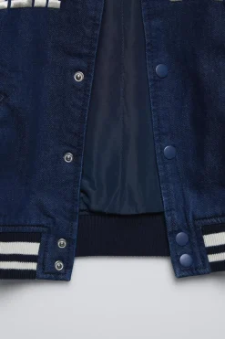 Niños ZARA 6 - 14 Años·Abrigos<BOMBER DENIM BORDADO