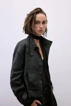 Discount BOMBER EFECTO ARRUGADO HILO METALIZADO Mujer Chaquetas / Cazadoras