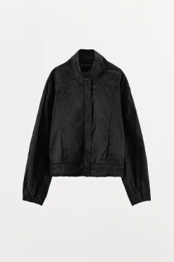 Discount BOMBER EFECTO ARRUGADO HILO METALIZADO Mujer Chaquetas / Cazadoras