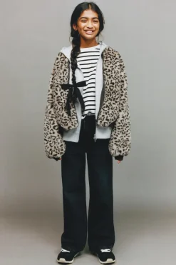 Niños ZARA 6 - 14 Años·Abrigos<BOMBER EFECTO PELO ANIMAL PRINT