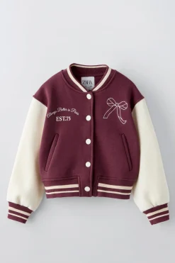 Niños ZARA 6 - 14 Años·Abrigos|6 - 14 Años·Sudaderas<BOMBER LAZO BORDADO