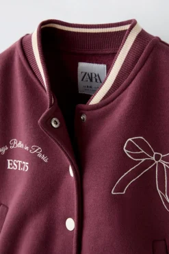 Niños ZARA 6 - 14 Años·Abrigos|6 - 14 Años·Sudaderas<BOMBER LAZO BORDADO