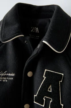 Niños ZARA 6 - 18 Meses·Abrigos / Buzos<BOMBER PAÑO PARCHE