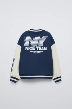 Niños ZARA 1½ - 6 Años·Abrigos|1½ - 6 Años·Sudaderas<BOMBER TEXTO